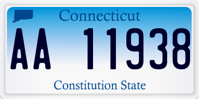 CT license plate AA11938
