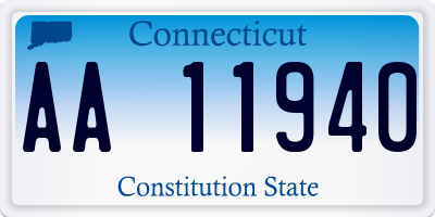 CT license plate AA11940