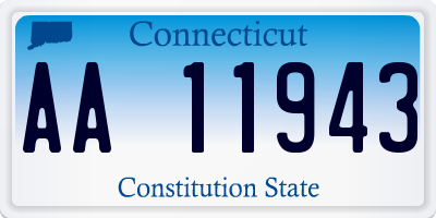 CT license plate AA11943