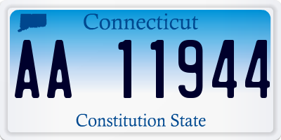 CT license plate AA11944