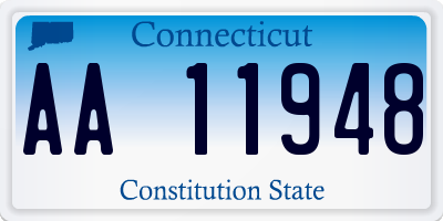 CT license plate AA11948
