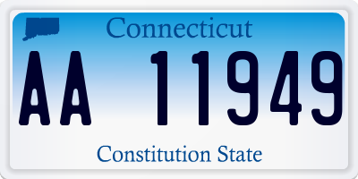 CT license plate AA11949