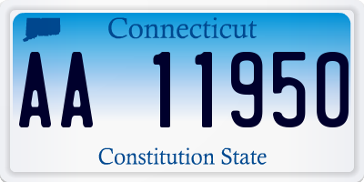 CT license plate AA11950