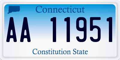 CT license plate AA11951