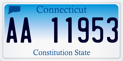 CT license plate AA11953