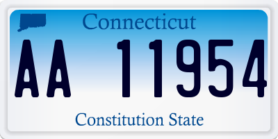 CT license plate AA11954