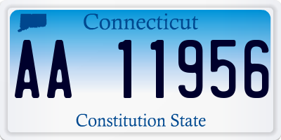 CT license plate AA11956