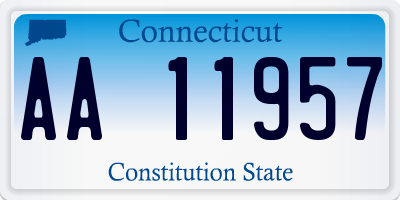 CT license plate AA11957