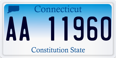 CT license plate AA11960