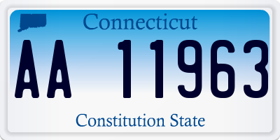 CT license plate AA11963