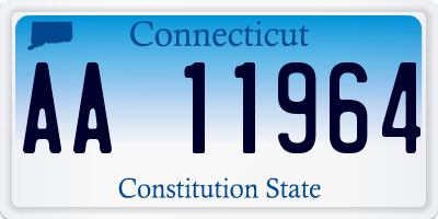 CT license plate AA11964