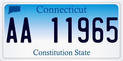 CT license plate AA11965