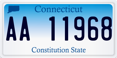 CT license plate AA11968