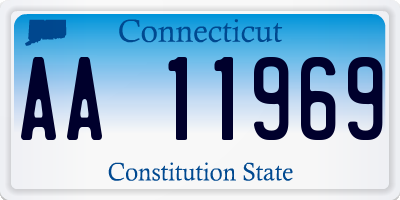 CT license plate AA11969
