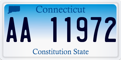 CT license plate AA11972
