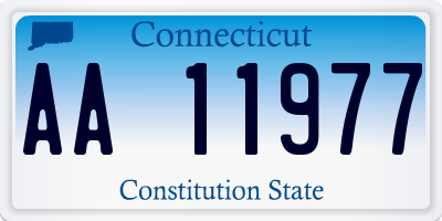 CT license plate AA11977