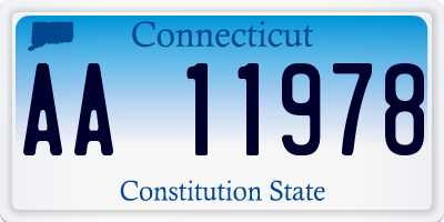 CT license plate AA11978