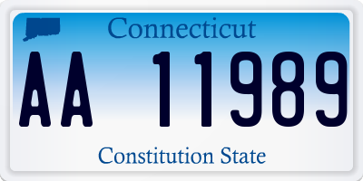 CT license plate AA11989