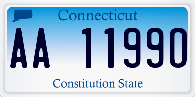 CT license plate AA11990