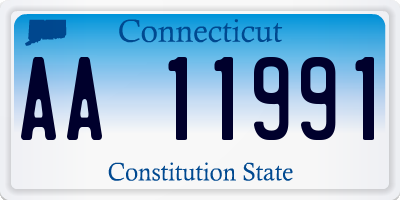 CT license plate AA11991