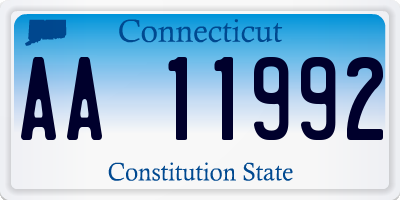 CT license plate AA11992