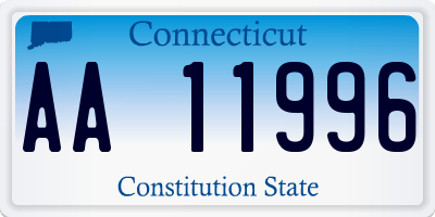 CT license plate AA11996