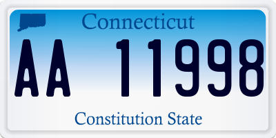 CT license plate AA11998
