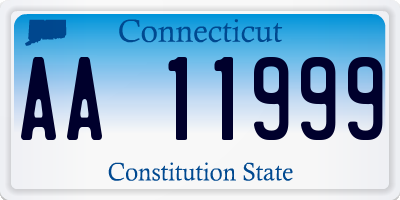 CT license plate AA11999