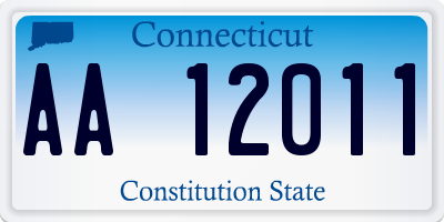 CT license plate AA12011