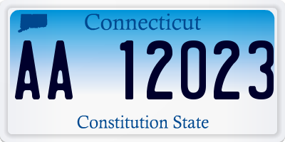 CT license plate AA12023