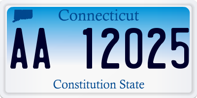 CT license plate AA12025