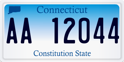 CT license plate AA12044