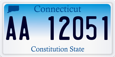 CT license plate AA12051