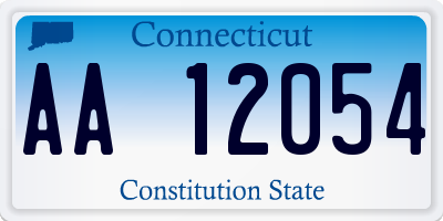 CT license plate AA12054