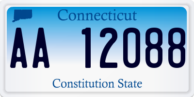 CT license plate AA12088