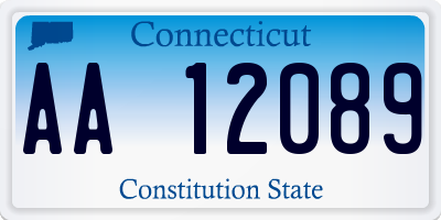 CT license plate AA12089