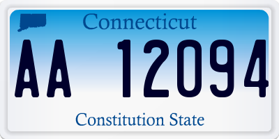CT license plate AA12094