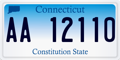 CT license plate AA12110