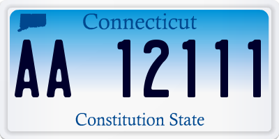 CT license plate AA12111