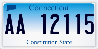 CT license plate AA12115