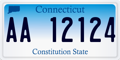 CT license plate AA12124