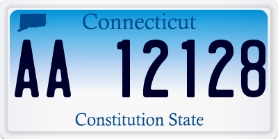 CT license plate AA12128