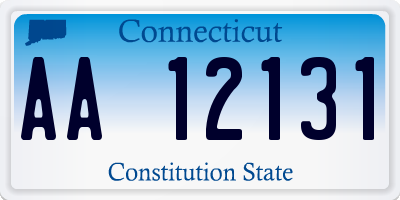CT license plate AA12131