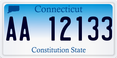 CT license plate AA12133