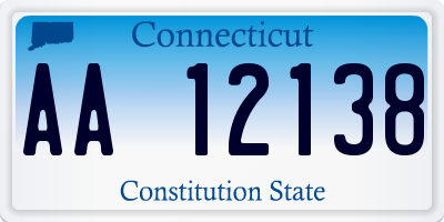 CT license plate AA12138