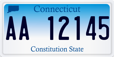 CT license plate AA12145