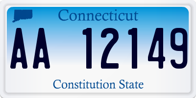 CT license plate AA12149