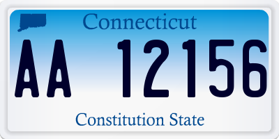 CT license plate AA12156