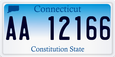 CT license plate AA12166