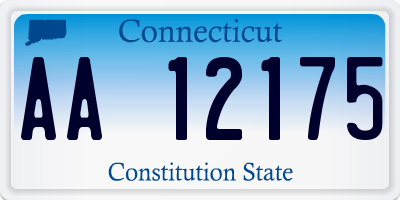 CT license plate AA12175